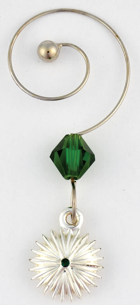 Snowflake Wishes Courage Wine Charm