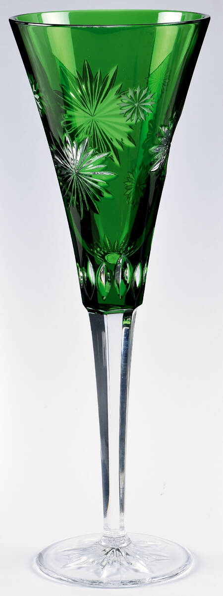 Snowflake Wishes Emerald Courage Fluted Champagne No Charm by Waterford Crystal