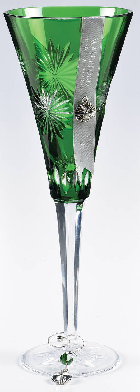 Snowflake Wishes (No Box) Emerald Courage Flt Champagne w/2 Charms