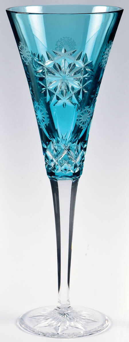 Snowflake Wishes Aqua Happiness Fluted Champagne No Charm