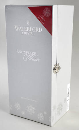 Snowflake Wishes Love Fluted Champagne Hinged Gift Box