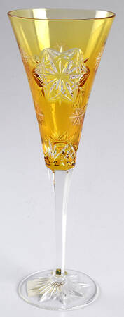 Snowflake Wishes Amber Peace Fluted Champagne No Charms