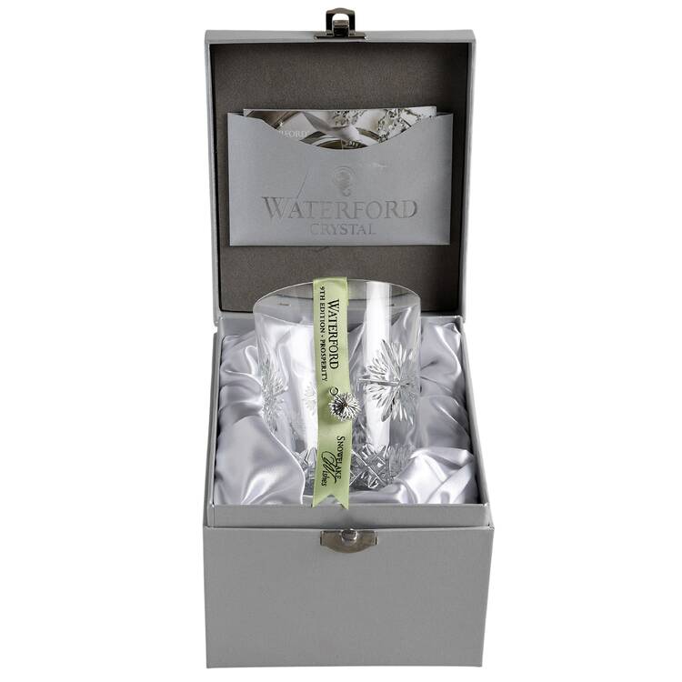 Snowflake Wishes (Boxed)Prosperity Dbl Old Fashion w/Bracelet Charm by Waterford Crystal