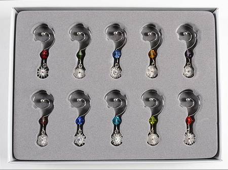 Snowflake Wishes (Boxed Set of 10) Wine Charms