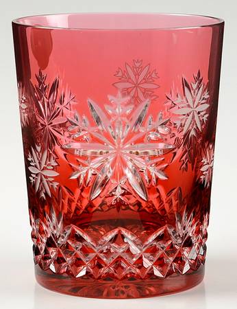 Snowflake Wishes Love Cranberry Double Old Fashion w/No Charm
