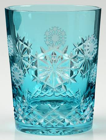 Snowflake Wishes Happiness Aqua Double Old Fashion w/No Charm