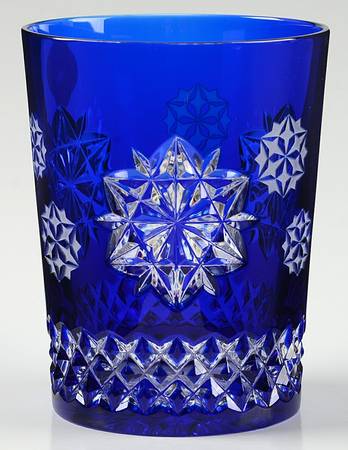 Snowflake Wishes Friendship Cobalt Old Fashion w/No Charm by Waterford Crystal