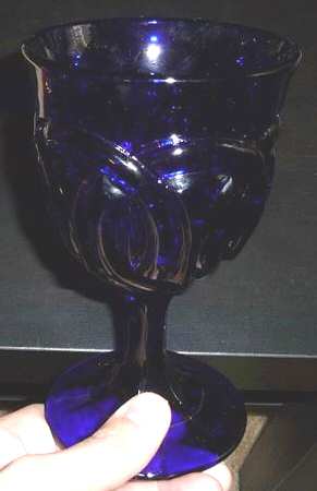 Double Ring Cobalt Blue by L G Wright Glass