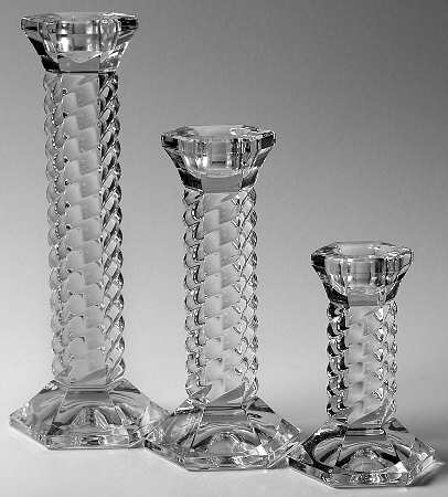 Monaco (Set of 3) Single Light Candlesticks (4", 6" & 8")