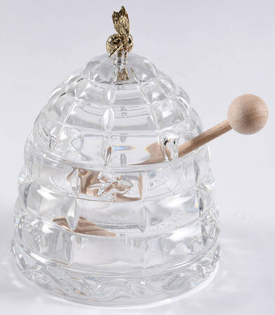 Giftware (Marquis Line) Honey Jar & Lid with Wood Spoon/Dipper