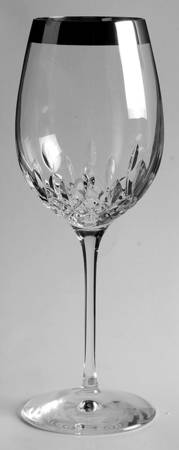 Lismore Essence Platinum (Thick Band) Water Goblet