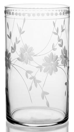 Vintage Etched 7" Flower Vase