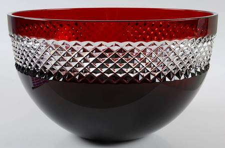 Red Cut 10" Round Bowl