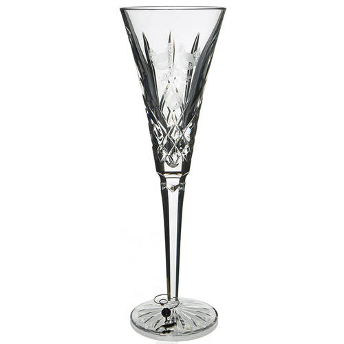 Lismore Twelve Days of Christmas Boxed) Fluted Champagne & Charm