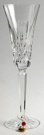 Lismore Twelve Days of Christmas (Boxed) Fluted Champagne & Charm