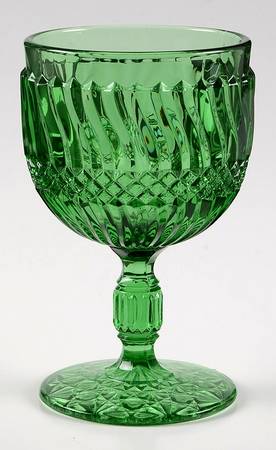 Jersey Swirl Green by L G Wright Glass