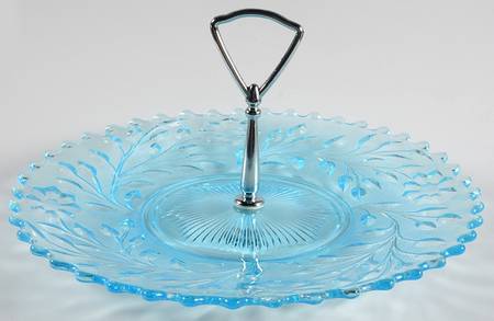 Roselin Blue Center Handle Tray
