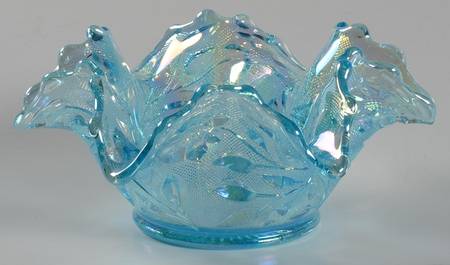 Roselin Blue Iridescent Small Crimped Bowl