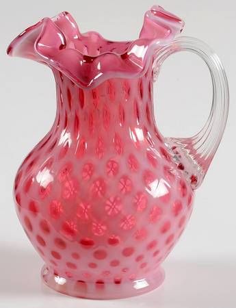 Honeycomb-Cranberry Opalescent by L G Wright Glass