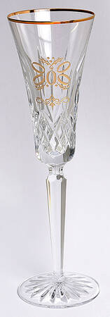 Lismore Twelve Days of Christmas Gold Fluted Champagne No Charm