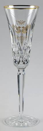 Lismore Twelve Days of Christmas Gold Fluted Champagne No Charm