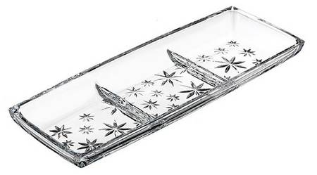 Snowflake 3-Part Rectangular Divided Tray