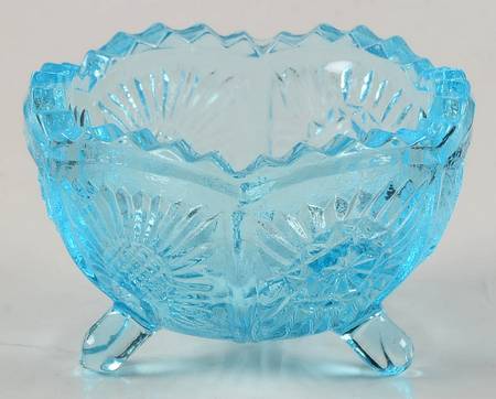 Paneled Thistle Blue by L G Wright Glass