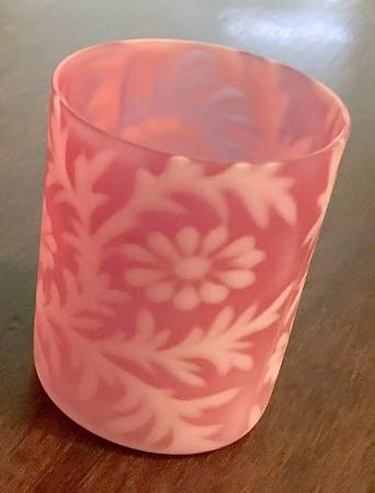 Fern Cranberry Satin Flat Tumbler