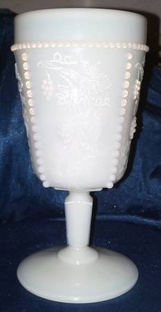 Beaded Grape Milkglass by L G Wright Glass