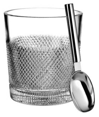 Diamond Line Ice Bucket & Metal Scoop