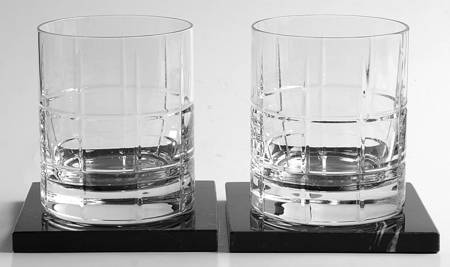 Short Stories (Set of 2) Double Old Fashioned & Marble Coaster
