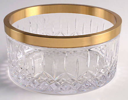 Lismore Reflection with Gold Band 8" Round Bowl