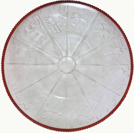 Beaded Edge Clear Red by Westmoreland