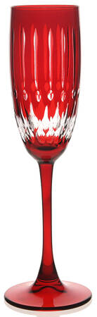 Wilshire Jewel (Color) Red Fluted Champagne