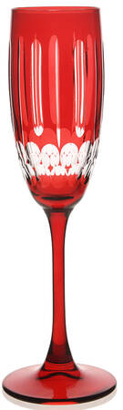 Wilshire Jewel (Color) Red Fluted Champagne