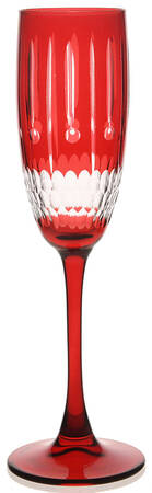 Wilshire Jewel (Color) Red Fluted Champagne