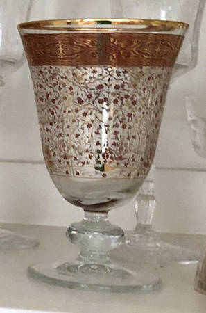 Mosaic Gold Water Goblet