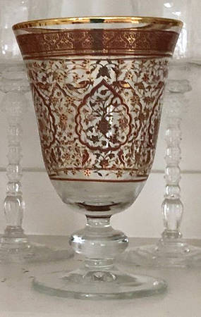 Mosaic Gold Water Goblet