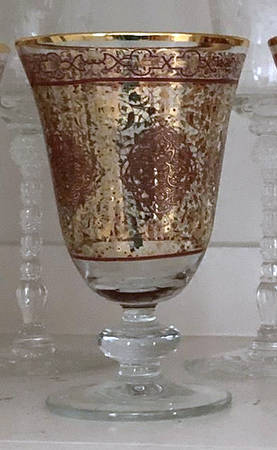Mosaic Gold Water Goblet