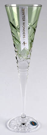 Winter Wonders Green Fluted Champagne