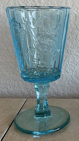 Wheat and Barley Blue by L G Wright Glass