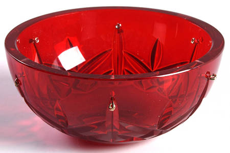 Lismore Red Smooth Holder (Holds 6 Drops)
