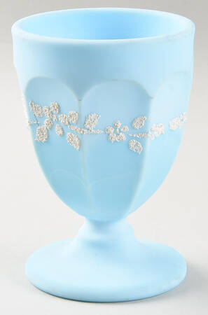 White Beaded Bouquet-Blue Mist Candy Jar No Lid