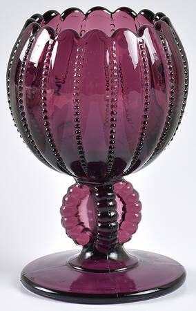 Beaded Amethyst by L G Wright Glass
