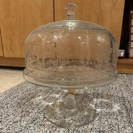Portia 12" Pedestal Cake Stand & Dome