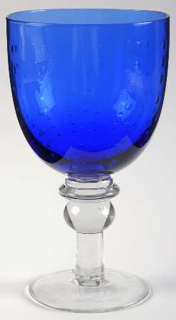 Pavilion Blue Clear Water Goblet