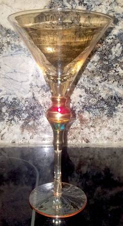 Majestic Amber Martini Glass