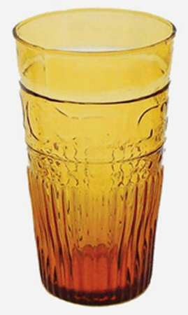 Swirl Amber Flat Tumbler