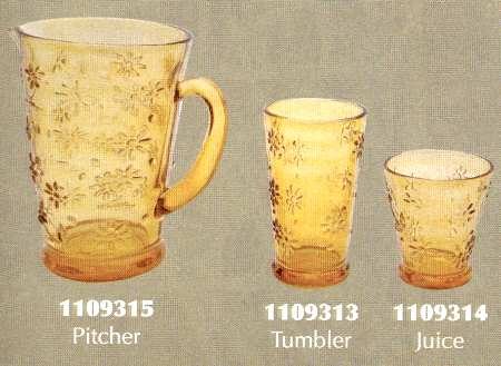 Daisy Amber Flat Tumbler