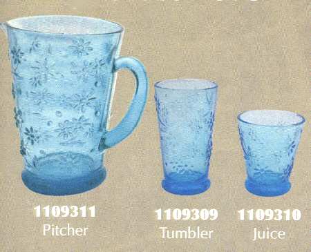 Daisy Blue Flat Tumbler